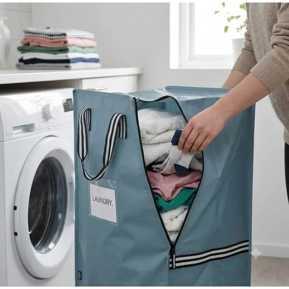 IKEA Light Blue Storage Backpack Bag for Travel College Dorm Storage Luggage